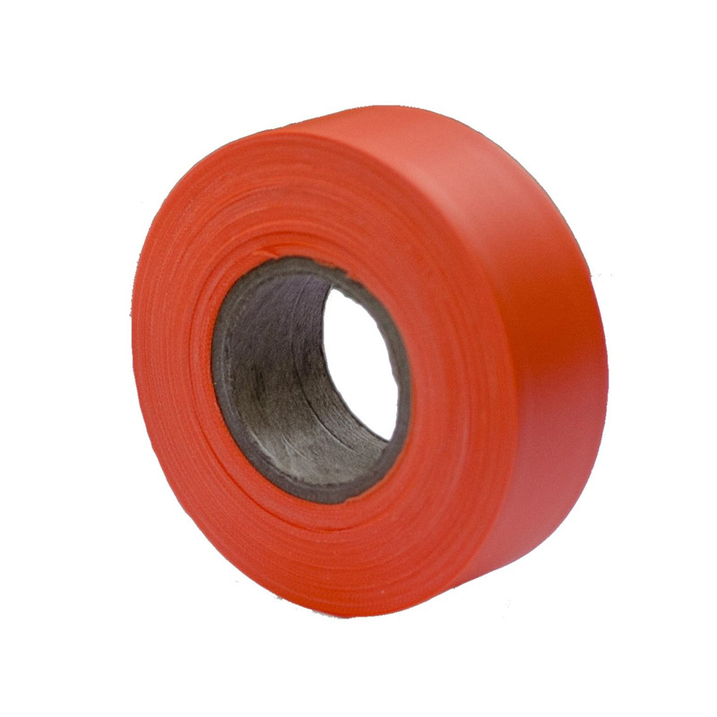 Flagging Tape - 1-3/16" W - 12 Pack - Color:Glo Orange - Length:150&apos;